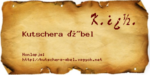 Kutschera Ábel névjegykártya