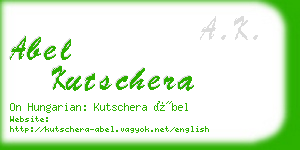 abel kutschera business card